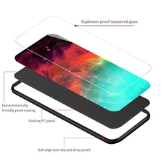 Realme C2 Back Cover Mirror Pattern Printed Glass Case