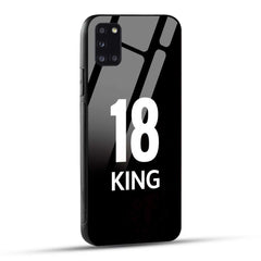 Samsung Galaxy A31 King number 18 Printed Glass Case