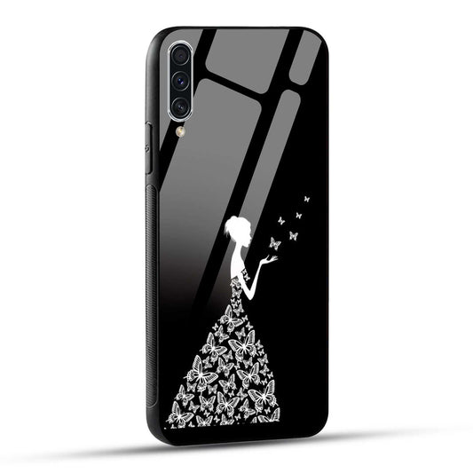 Samsung Galaxy A70 Back Cover Butterfly Girl Printed Glass Case