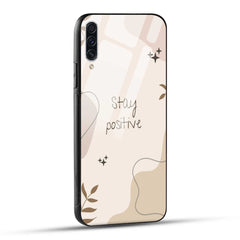 Samsung Galaxy A70 Back Cover Cream Beige Aesthetic Printed Glass Case