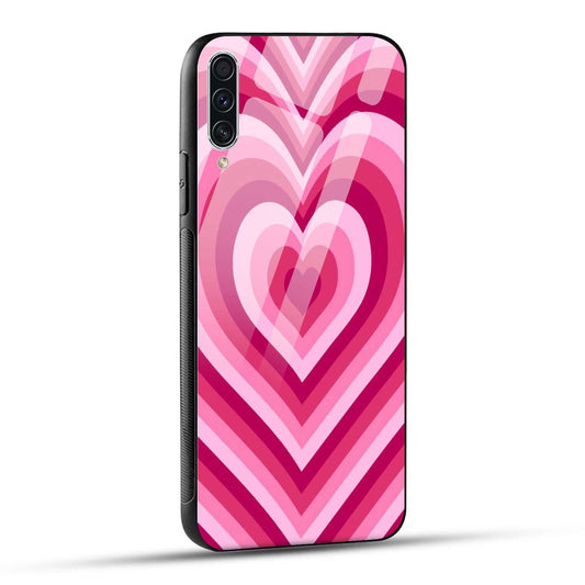 Samsung Galaxy A70 Back Cover Love Hearts Printed Glass Case