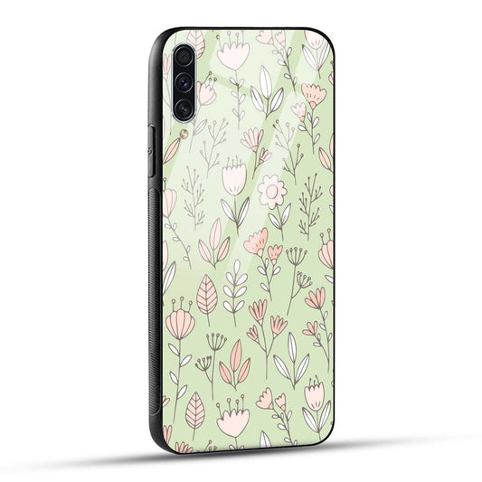 Samsung Galaxy A70 Back Cover Flower Art Printed Glass Case