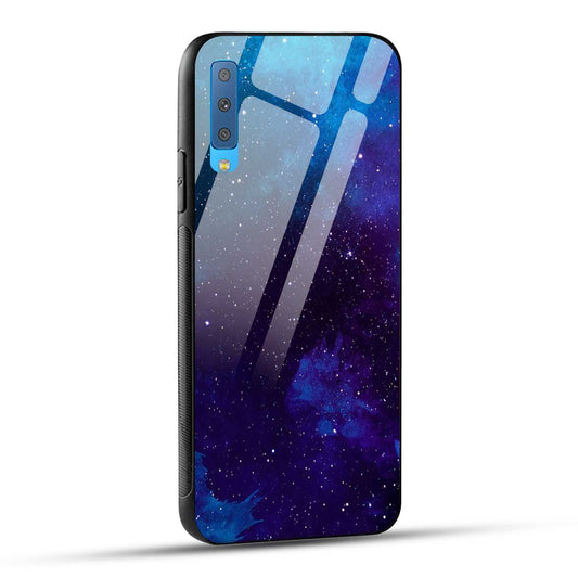 Samsung Galaxy A7 2018 Back Cover Beautiful Star Space Printed Glass Case