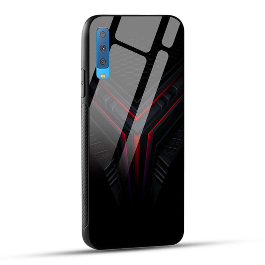 Samsung Galaxy A7 2018 Back Cover Abstract Robotic Printed Glass Case