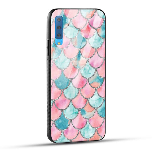 Samsung Galaxy A7 2018 Back Cover Mirror Pattern Printed Glass Case