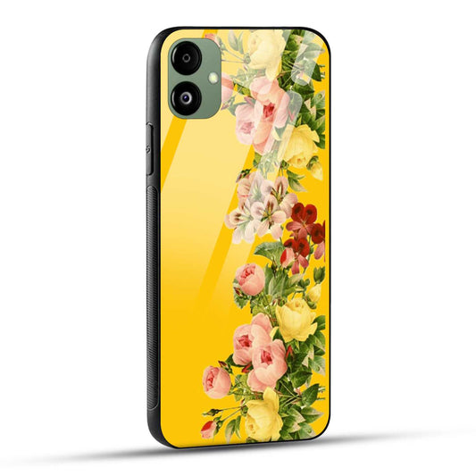 Samsung Galaxy A05 Back Cover Yellow Flowers Printed Glass Case