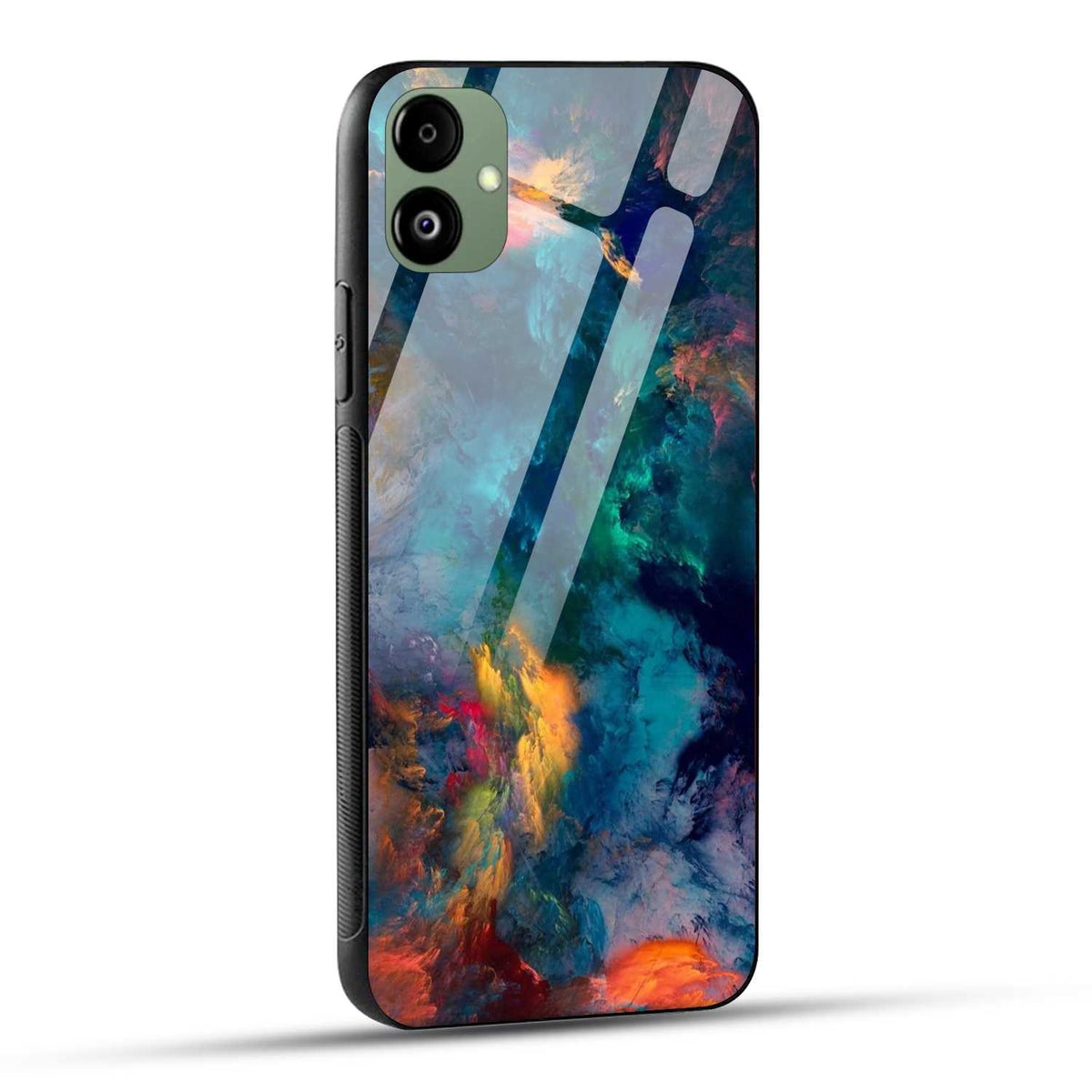 Samsung Galaxy F14 5G Back Cover Abstract Color Printed Glass Case