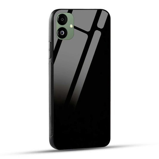 Samsung Galaxy A05 Back Cover Solid Black Printed Glass Case