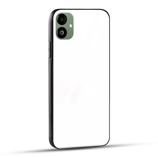 Samsung Galaxy A05 Back Cover Plain White Printed Glass Case