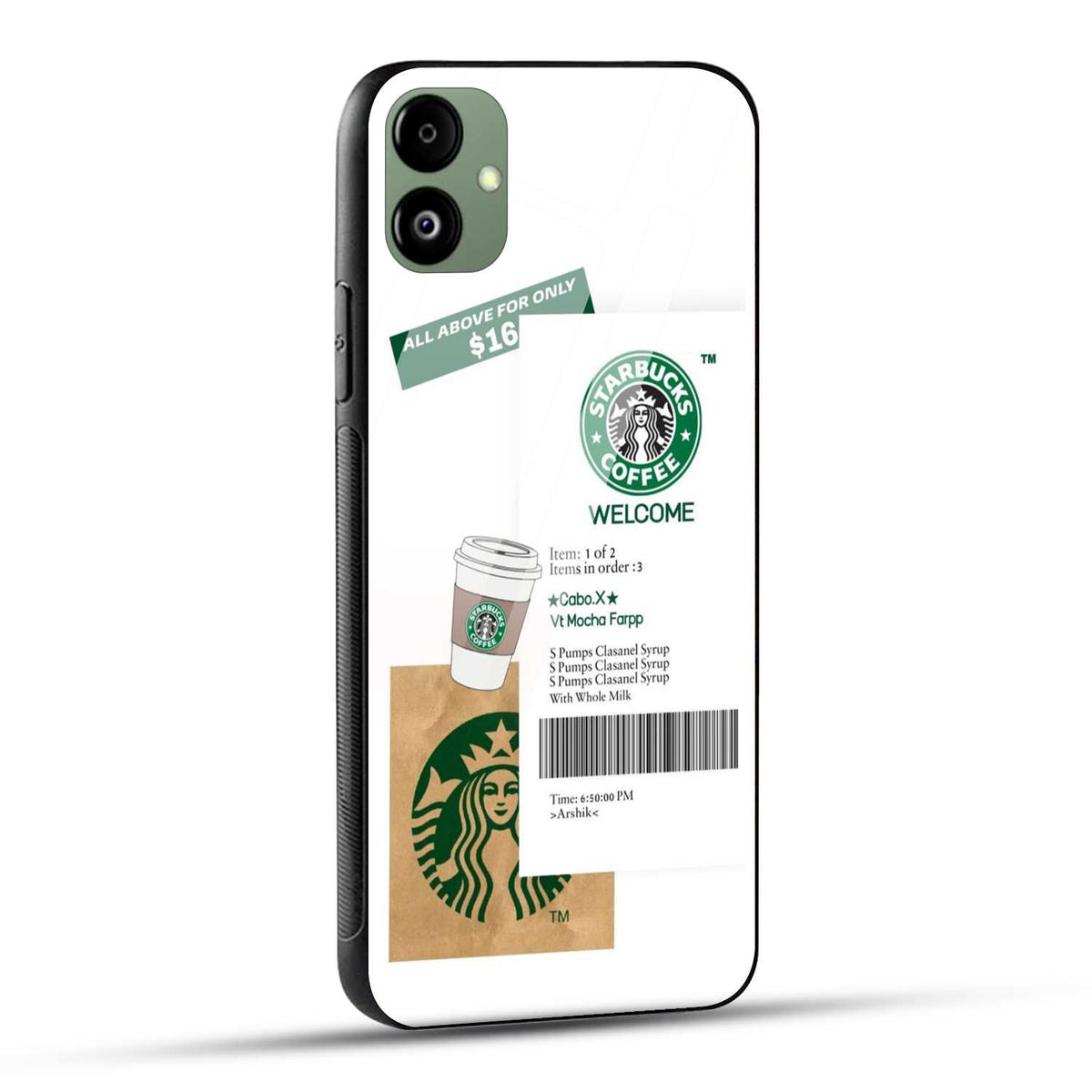 Samsung Galaxy F14 5G Starbucks Coffee Printed Glass Case