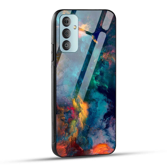 Samsung Galaxy F23 5G Back Cover Abstract Color Printed Glass Case