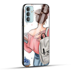 Samsung Galaxy F23 5G Back Cover Padhaku Girl Printed Glass Case