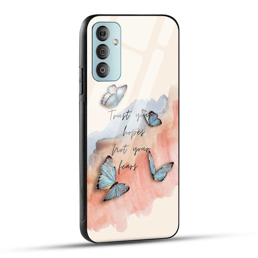 Samsung Galaxy F23 5G Back Cover Trust Your Hopes Printed Glass Case