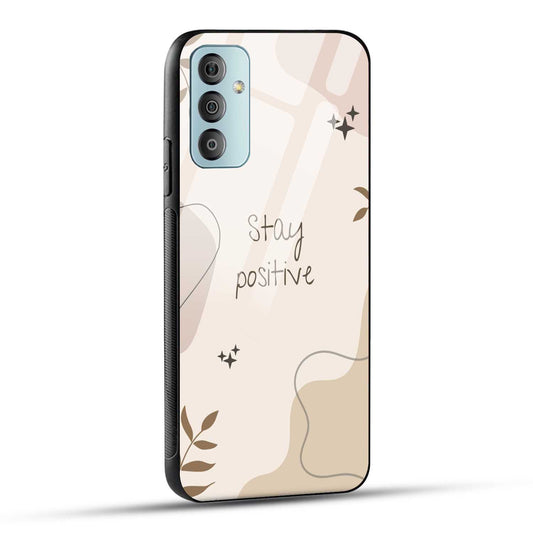 Samsung Galaxy F23 5G Back Cover Cream Beige Aesthetic Printed Glass Case