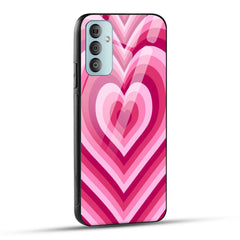 Samsung Galaxy F23 5G Back Cover Love Hearts Printed Glass Case