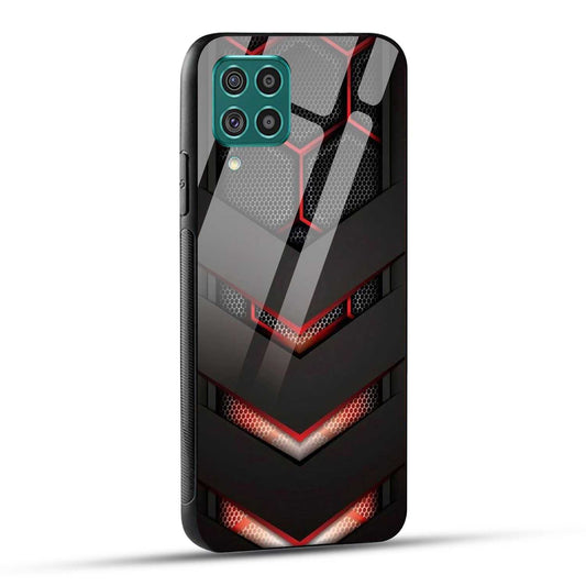 Samsung Galaxy F62 Back Cover Robotic Abstract Printed Glass Case