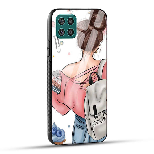 Samsung Galaxy F62 Back Cover Padhaku Girl Printed Glass Case
