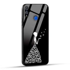 Honor 8X Back Cover Butterfly Girl Printed Glass Case