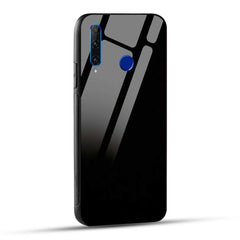 Honor 10i Back Cover Solid Black Printed Glass Case