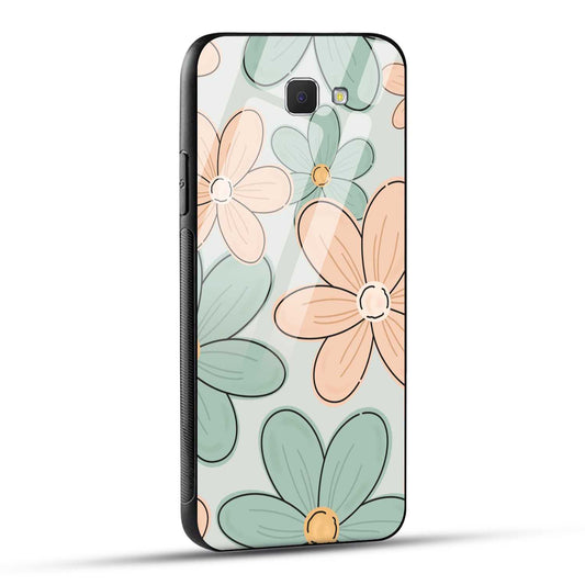 Samsung Galaxy J5 Prime Back Cover Aesthetic Flower Printed Glass Case
