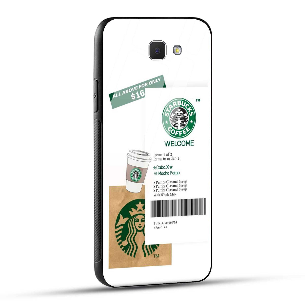 Samsung Galaxy J5 Prime Starbucks Coffee Printed Glass Case