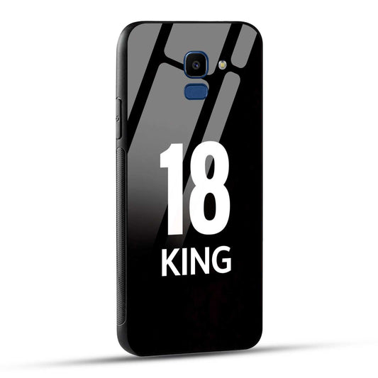 Samsung Galaxy J6 King number 18 Printed Glass Case