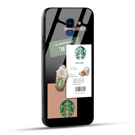 Samsung Galaxy J6 Starbucks Coffee Printed Glass Case