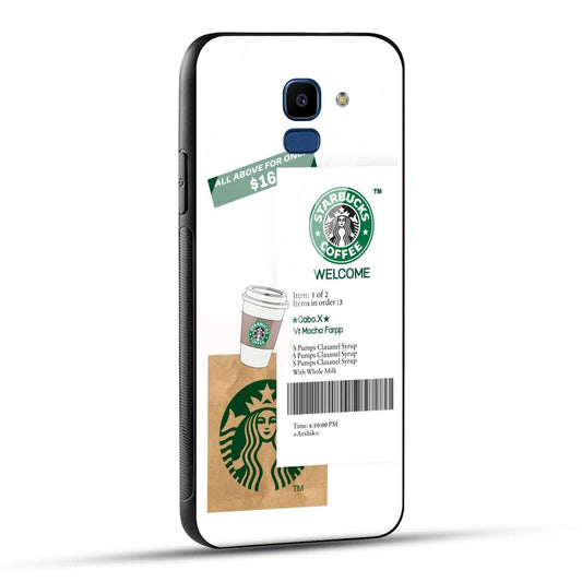 Samsung Galaxy J6 Starbucks Coffee Printed Glass Case