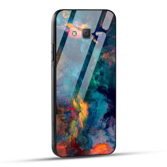 Samsung Galaxy J7 2015 Back Cover Abstract Color Printed Glass Case
