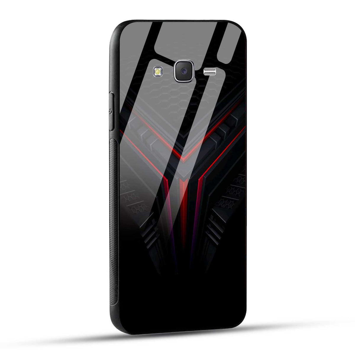 Samsung Galaxy J7 2015 Back Cover Abstract Robotic Printed Glass Case