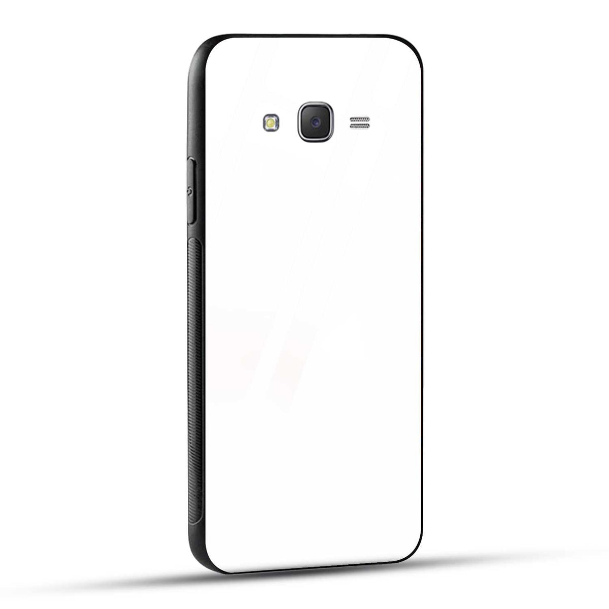 Samsung Galaxy J7 2015 Back Cover Plain White Printed Glass Case