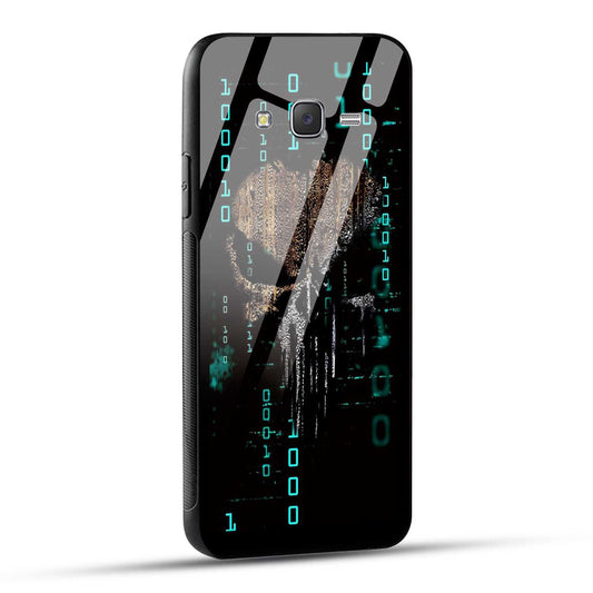 Samsung Galaxy J7 2015 Back Cover Hacker Printed Glass Case