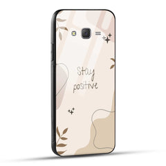 Samsung Galaxy J7 2015 Back Cover Cream Beige Aesthetic Printed Glass Case