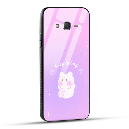 Samsung Galaxy J7 2015 Back Cover Pink Purple Gradient Aesthetic Motivational Printed Glass Case