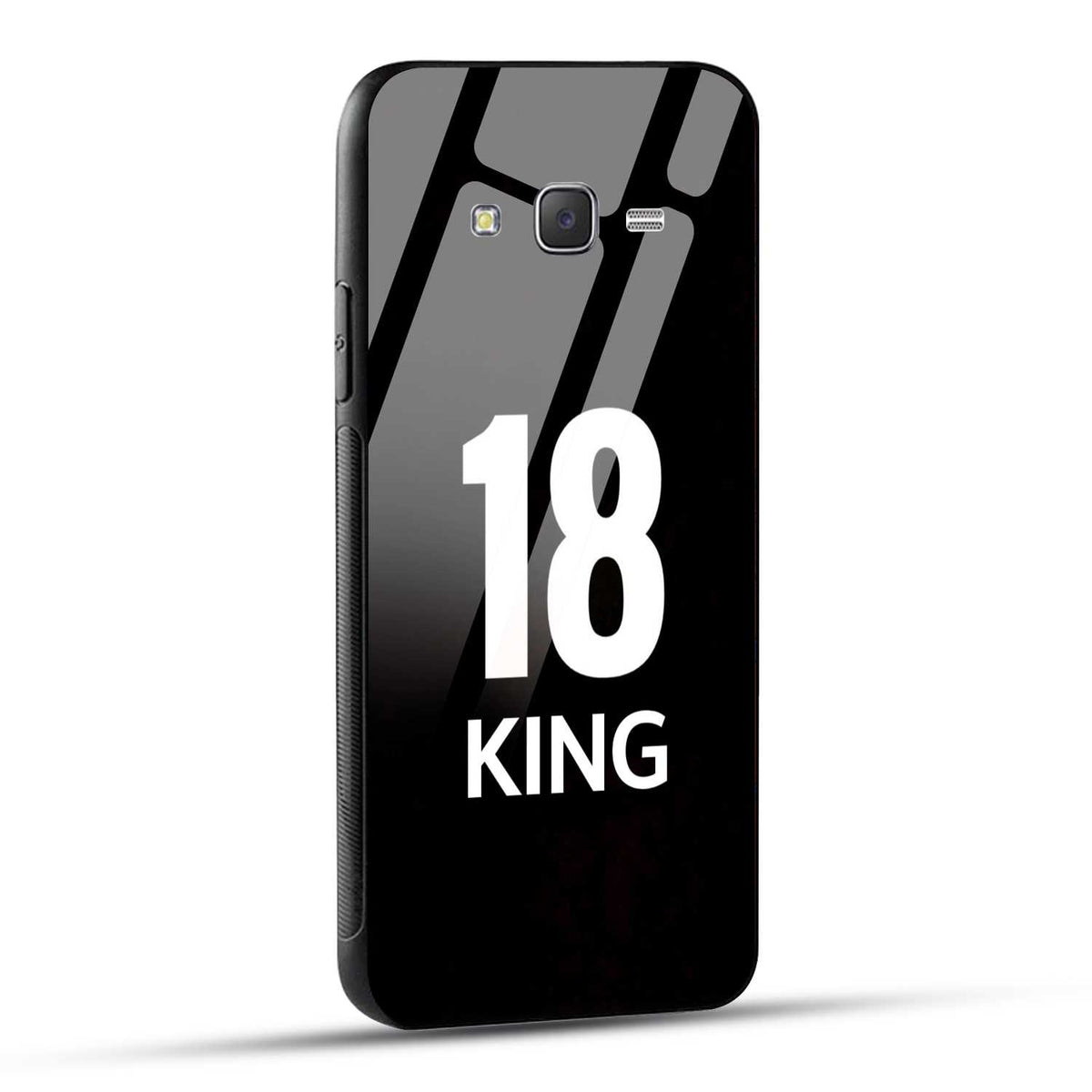 Samsung Galaxy J7 2015 / Samsung Galaxy J7 Nxt King number 18 Printed Glass Case