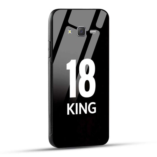 Samsung Galaxy J7 2015 / Samsung Galaxy J7 Nxt King number 18 Printed Glass Case