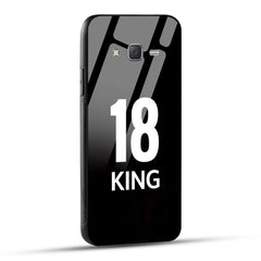 Samsung Galaxy J7 2015 / Samsung Galaxy J7 Nxt King number 18 Printed Glass Case