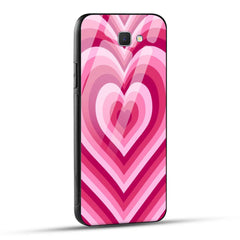 Samsung Galaxy J7 Prime Back Cover Love Hearts Printed Glass Case