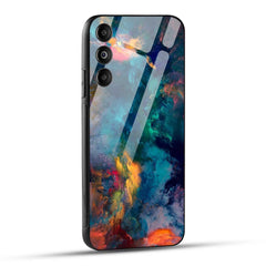 Samsung Galaxy M14 5G Back Cover Abstract Color Printed Glass Case