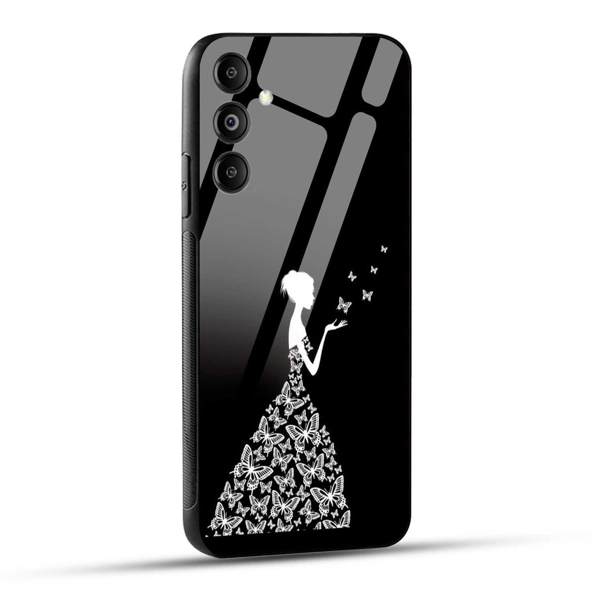 Samsung Galaxy M14 5G Back Cover Butterfly Girl Printed Glass Case