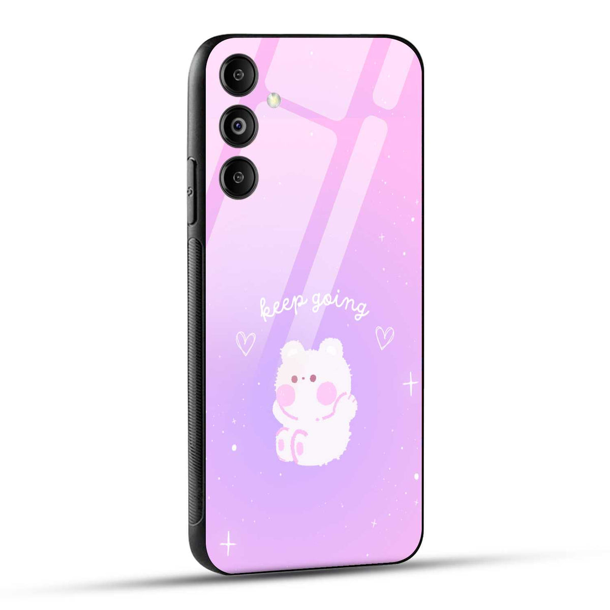 Samsung Galaxy M14 5G Back Cover Pink Purple Gradient Aesthetic Motivational Printed Glass Case