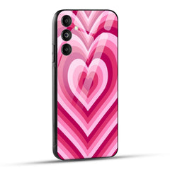 Samsung Galaxy M14 5G Back Cover Love Hearts Printed Glass Case