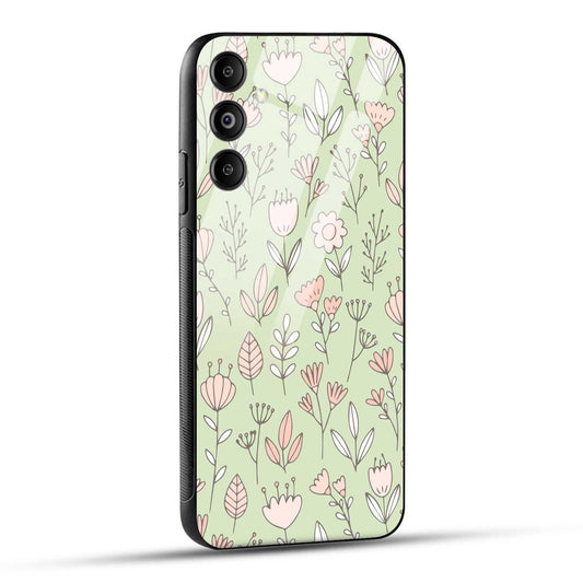 Samsung Galaxy M14 5G Back Cover Flower Art Printed Glass Case