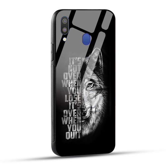 Samsung Galaxy M20 Back Cover Motivational Positive Quote Printed Glass Case