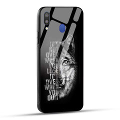 Samsung Galaxy M20 Back Cover Motivational Positive Quote Printed Glass Case