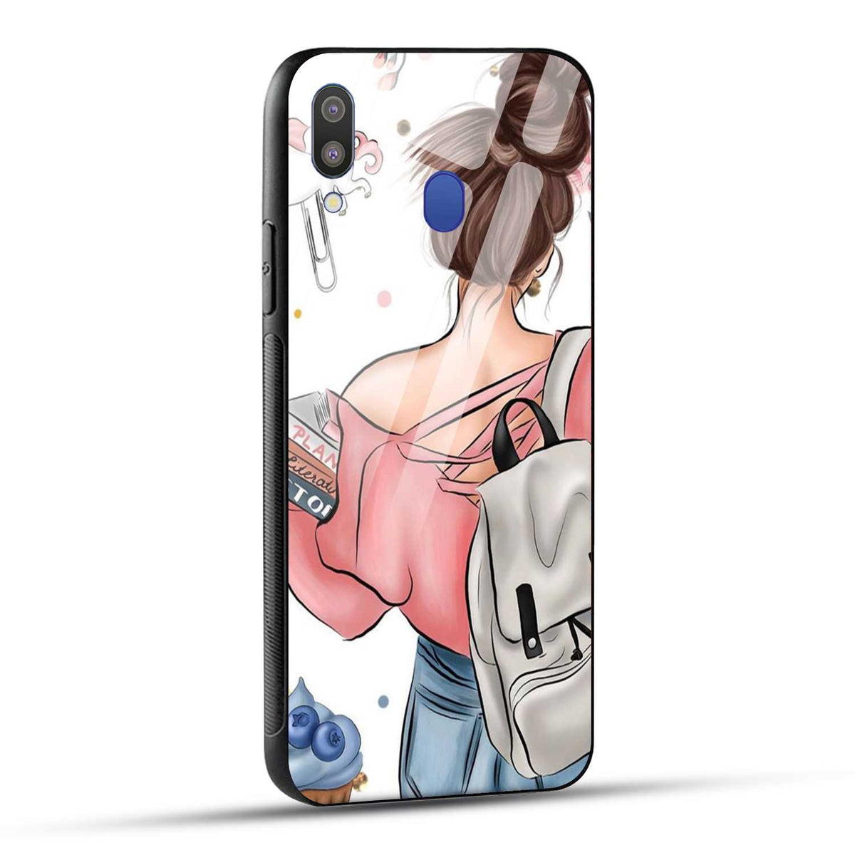 Samsung Galaxy M20 Back Cover Padhaku Girl Printed Glass Case