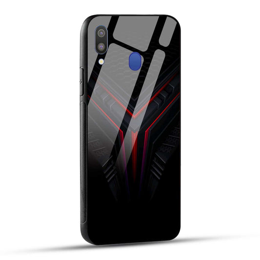 Samsung Galaxy M20 Back Cover Abstract Robotic Printed Glass Case