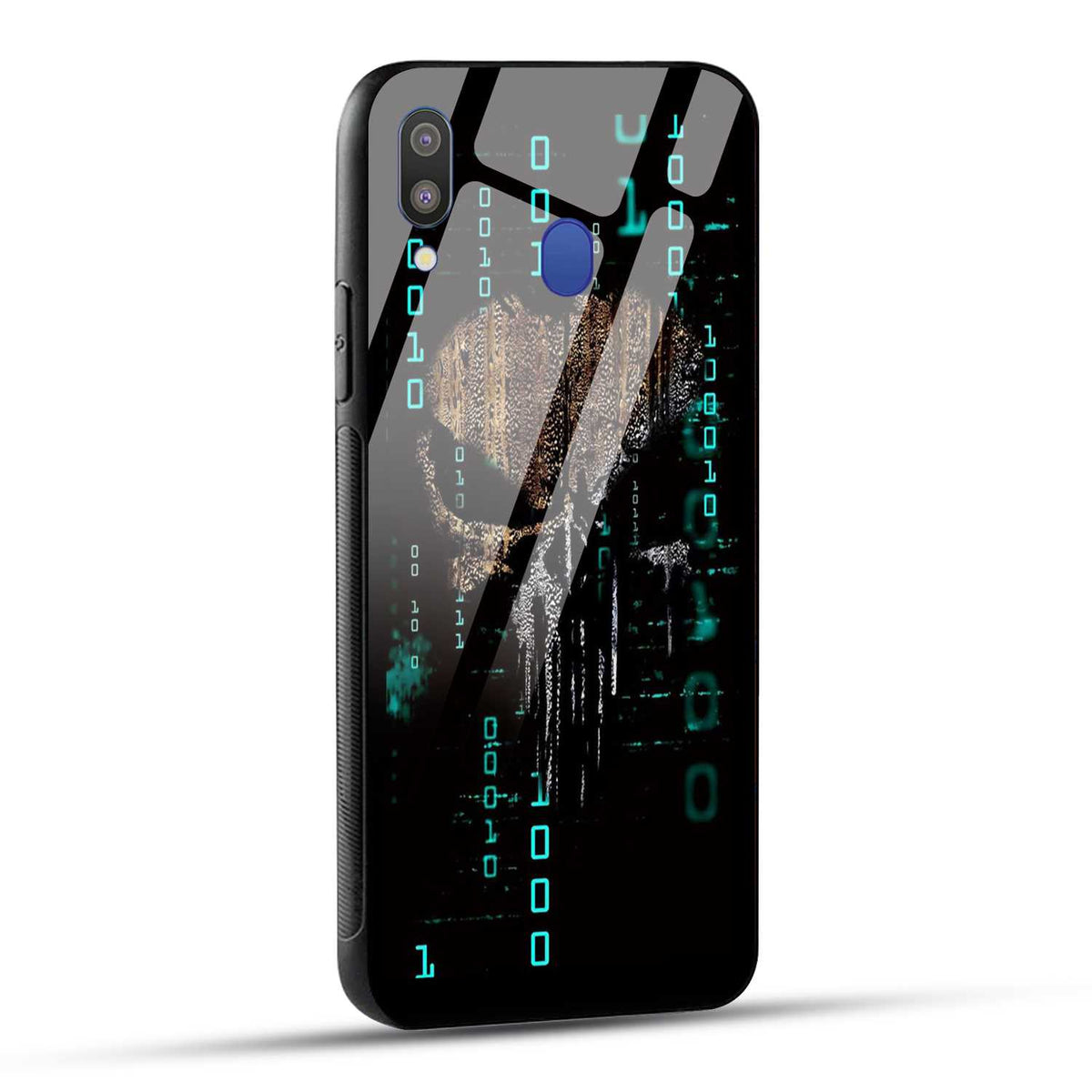 Samsung Galaxy M20 Back Cover Hacker Printed Glass Case