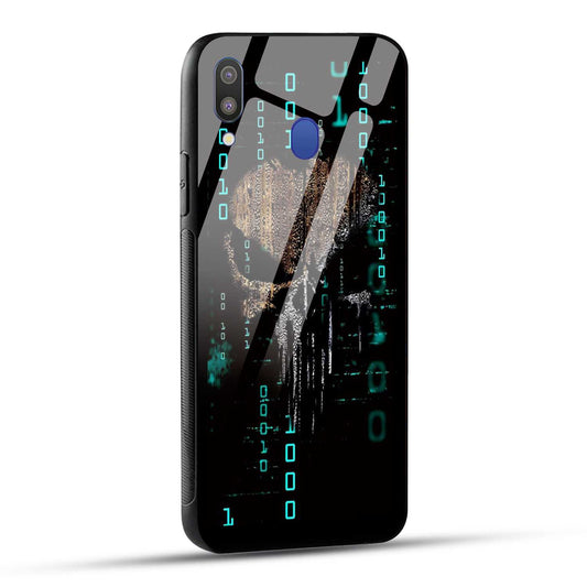 Samsung Galaxy M20 Back Cover Hacker Printed Glass Case