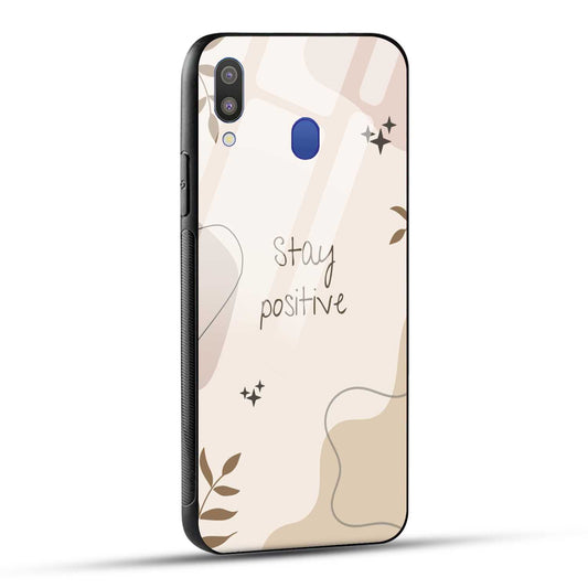 Samsung Galaxy M20 Back Cover Cream Beige Aesthetic Printed Glass Case